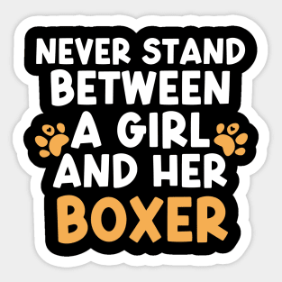 Boxer Girl Sticker